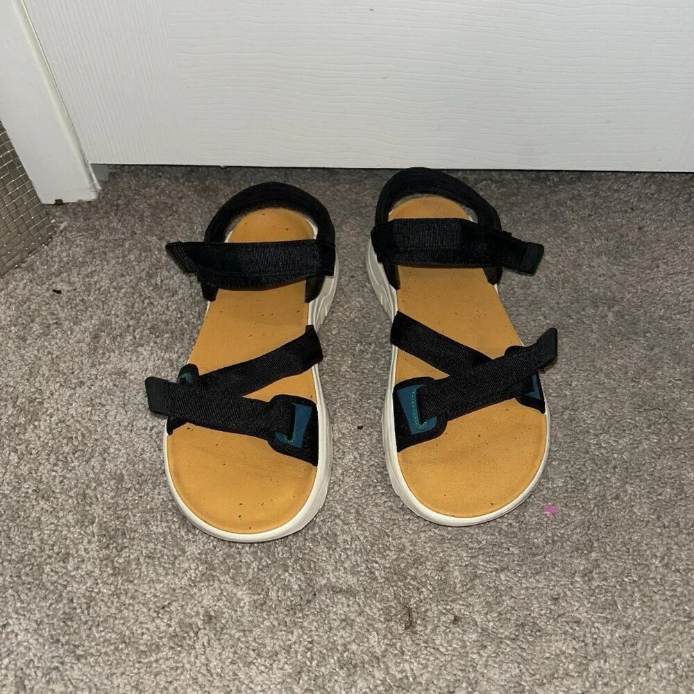 Teva Men's Zymic Black Sunflower Outdoor  Strappy Casual Hiking Sandals Size 10